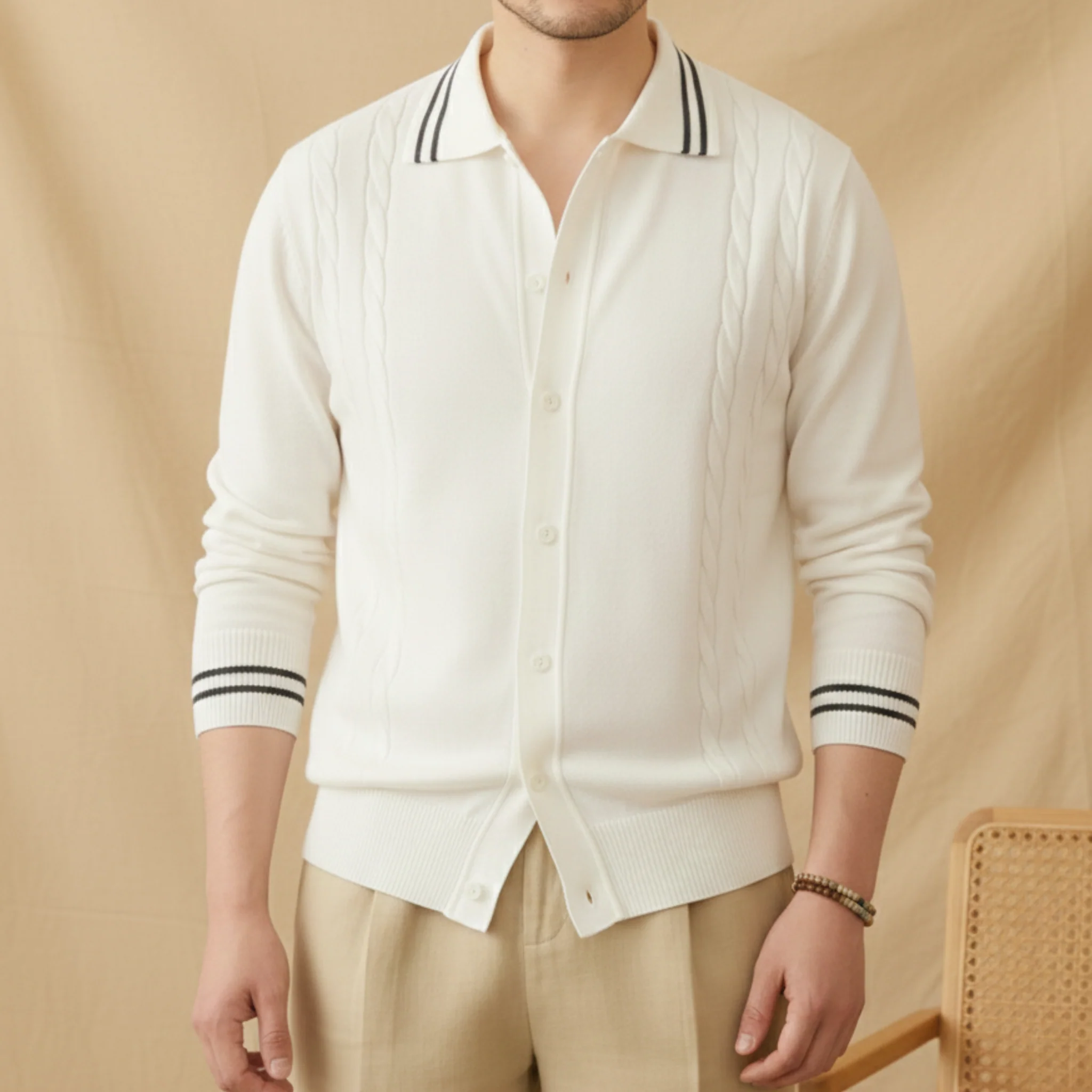 The Cable-Knit Riviera Polo - Image 3