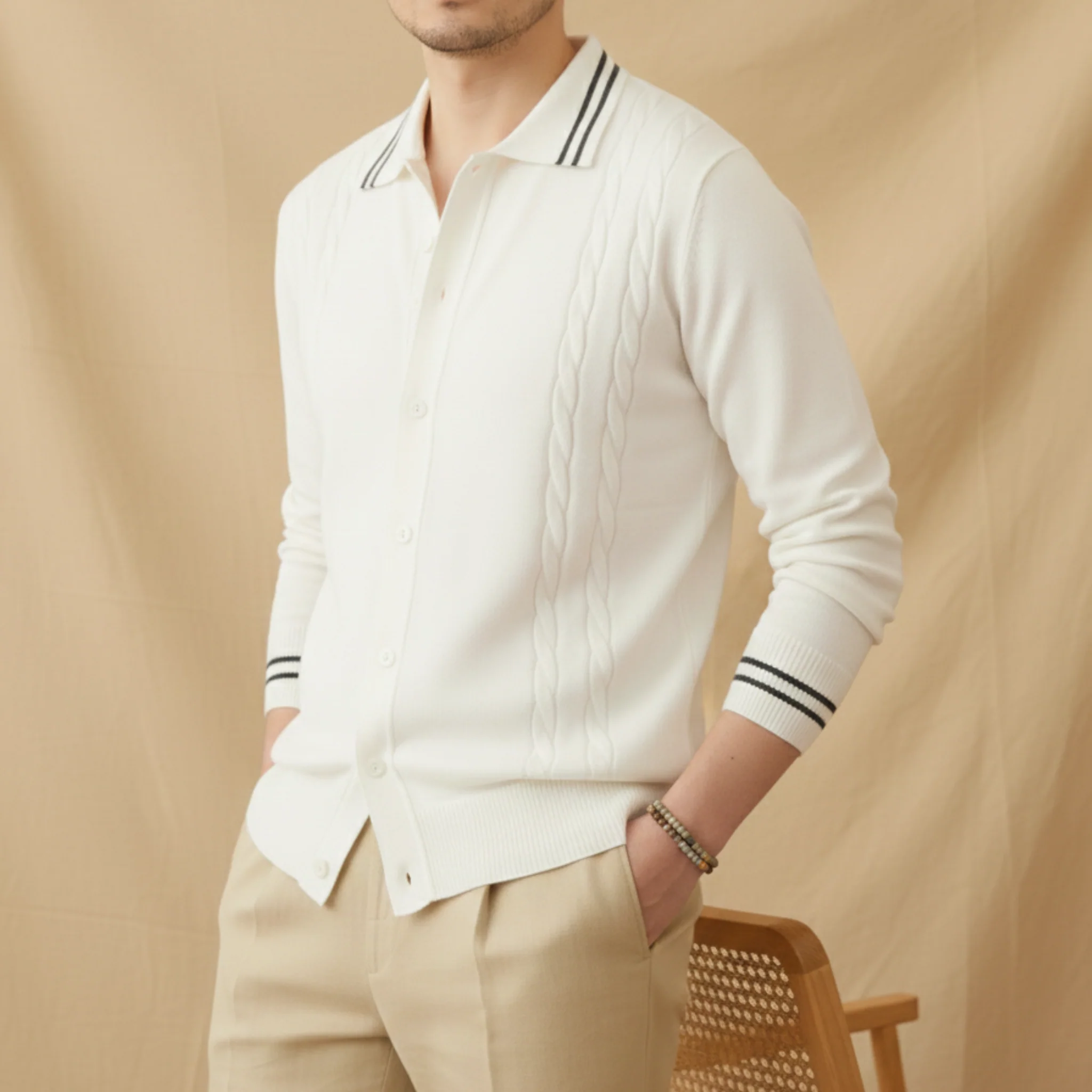 The Cable-Knit Riviera Polo - Image 4