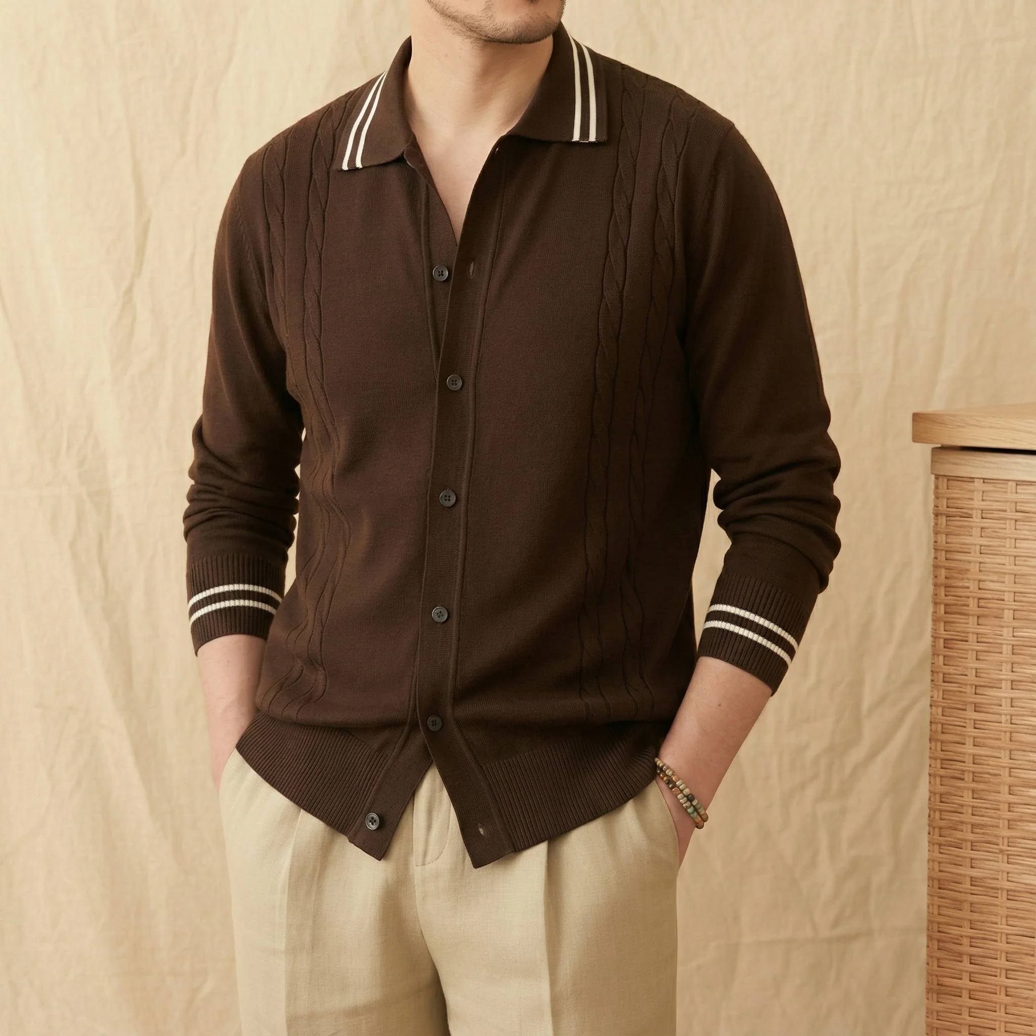 The Cable-Knit Riviera Polo - Image 7