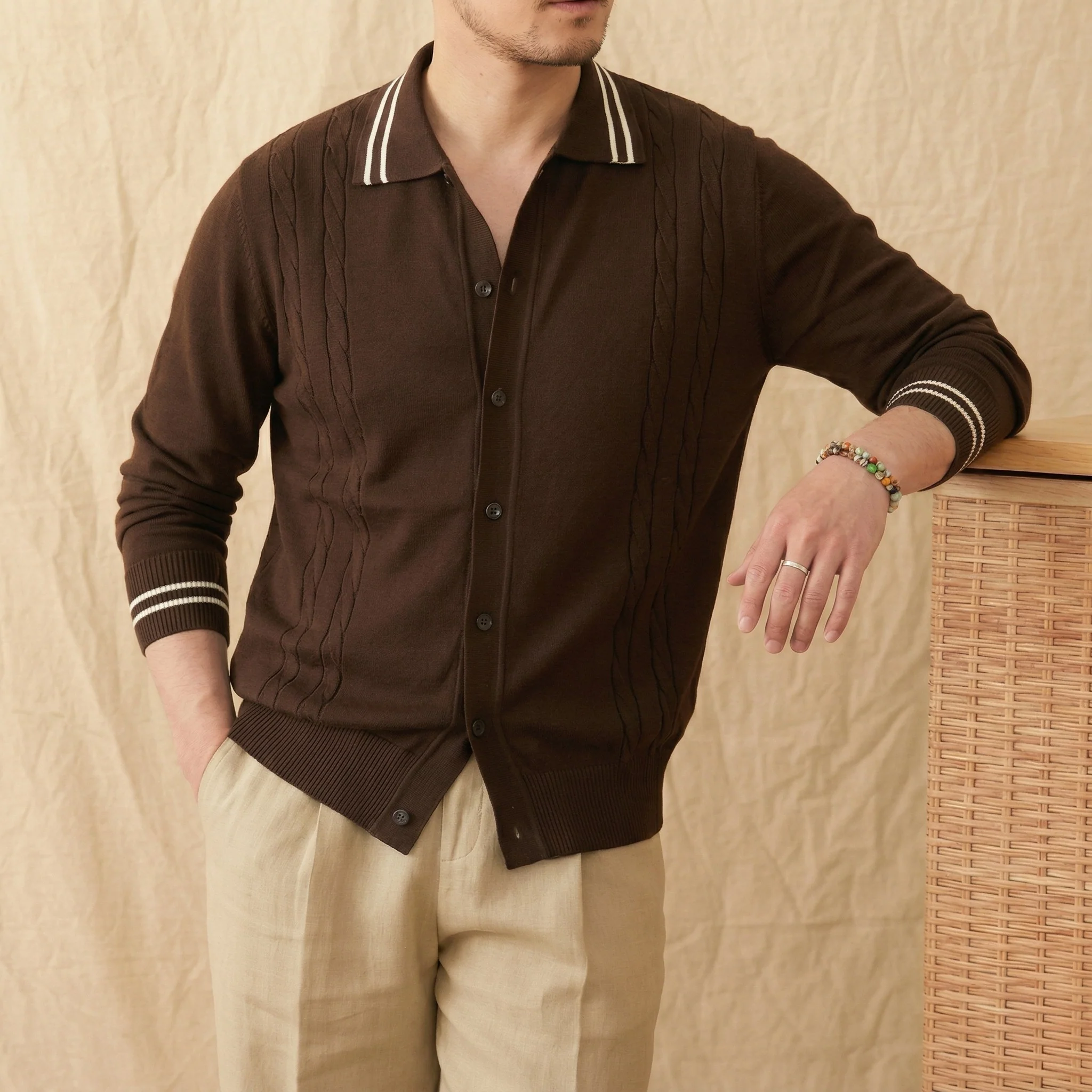 The Cable-Knit Riviera Polo - Image 8