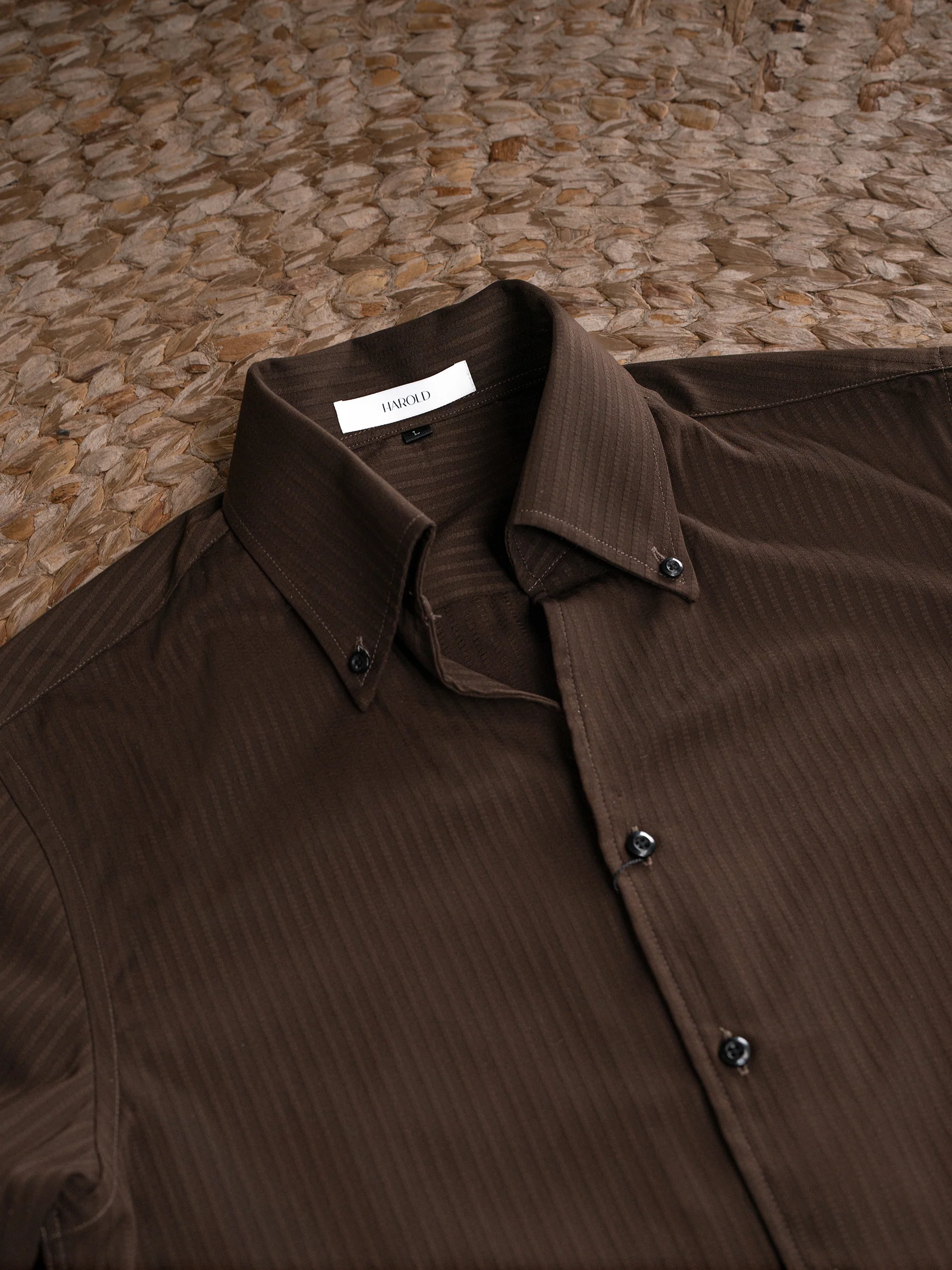 Tiger Pin Striped Button Down Shirt - Image 3