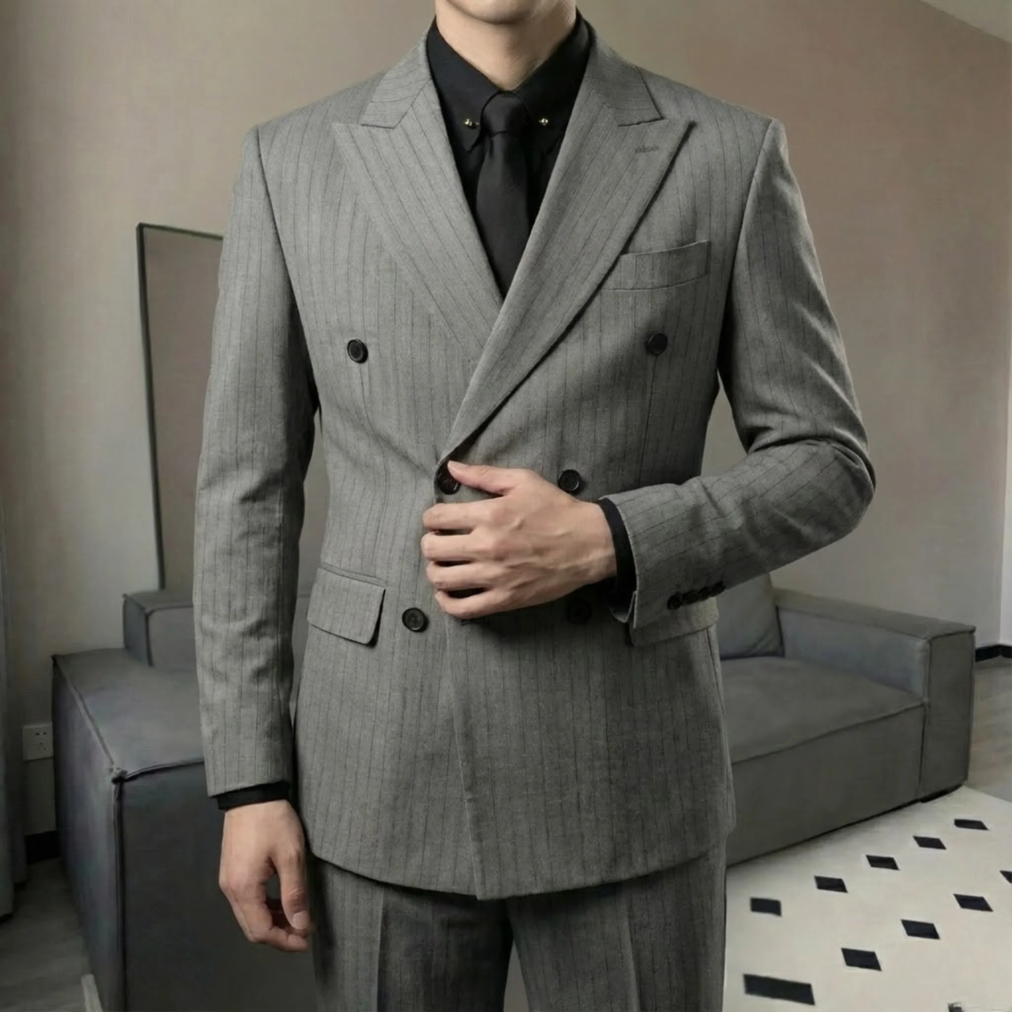 Westminster Grey Pinstripe Suit - Image 3